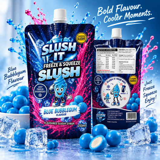 Slush It Freeze & Squeeze Slush – Blue Bubblegum 250ml
