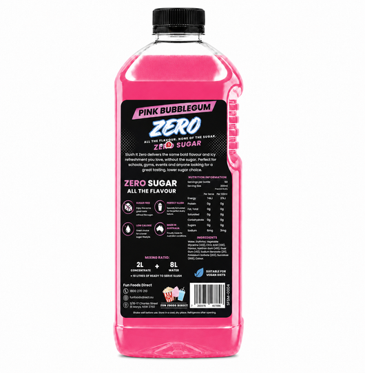 Slush It Zero Pink Bubblegum Slushy Syrup – 2L