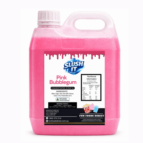 Pink Bubblegum Slush / Slushie Mix Bottles