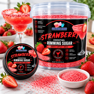 Strawberry Cocktail Rimming Sugar | Sweet, Vibrant & Perfect for Cocktails