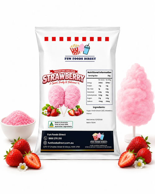 Pink Strawberry Rush Premium Fairy Floss Sugar
