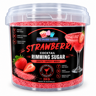 Strawberry Cocktail Rimming Sugar | Sweet, Vibrant & Perfect for Cocktails