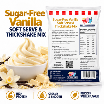Sugar-Free Vanilla Soft Serve & Thickshake Mix 1kg
