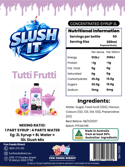 Tutti Frutti Slushy 2L Bottle
