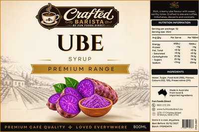 Ube Syrup Premium  Range 800mL | Rich Purple Yam Cafe Syrup
