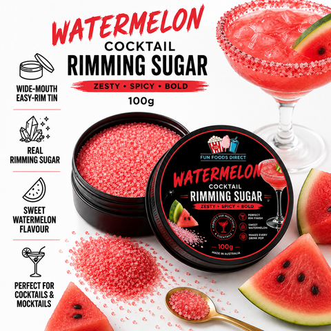 Watermelon Cocktail Rimming Sugar 100g | Sweet, Refreshing & Perfect for Cocktails