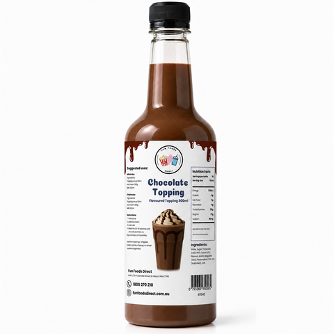 Chocolate Milkshake Syrup & Dessert Topping for Thickshakes, Sundaes & Drinks