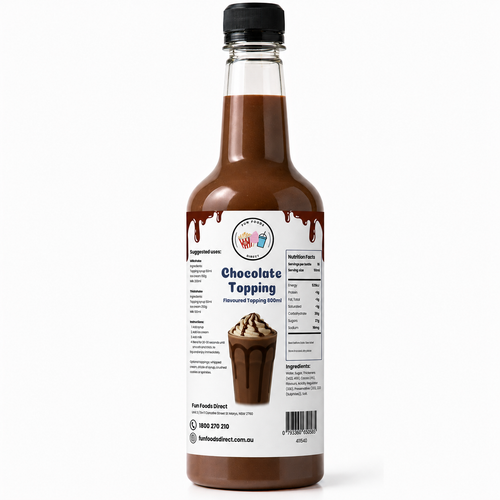 Chocolate Milkshake Syrup & Dessert Topping for Thickshakes, Sundaes & Drinks