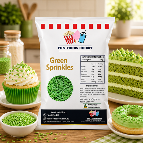 Green Topping Jimmies Sprinkles
