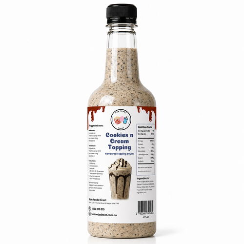 Cookies N Cream Milkshake Syrup & Dessert Topping for Thickshakes, Sundaes & Drinks