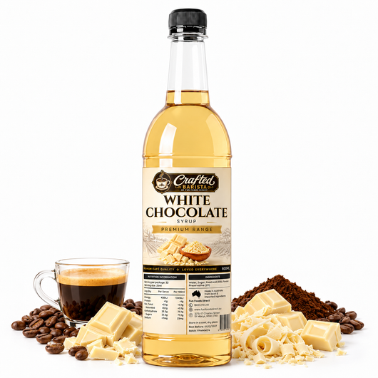 White Chocolate Syrup Premium Range 800mL | Crafted Barista Australia
