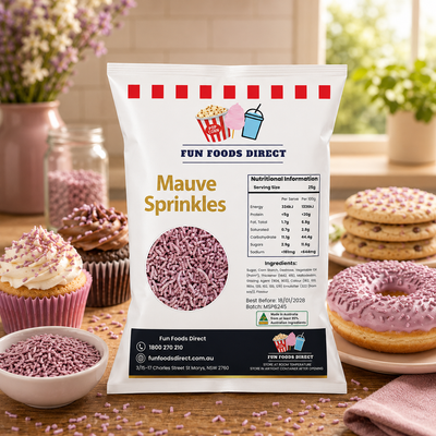 Mauve Topping Jimmies Sprinkles