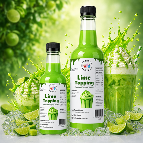 Lime Milkshake Syrup & Dessert Topping for Thickshakes, Sundaes & Drinks