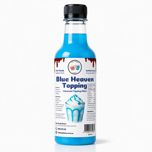 Blue Heaven Milkshake Syrup & Dessert Topping for Thickshakes, Sundaes & Drinks
