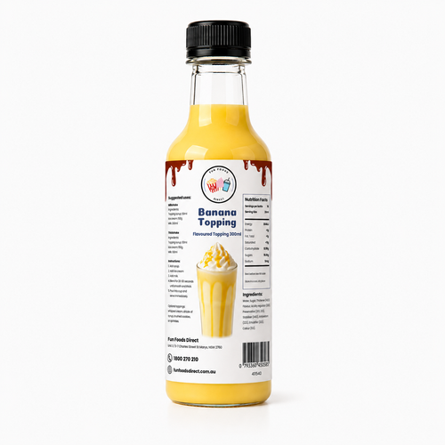 Banana Milkshake Syrup & Dessert Topping for Thickshakes, Sundaes & Drinks