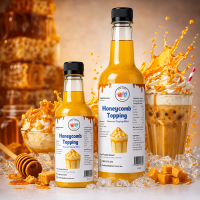 Honeycomb Milkshake Syrup & Dessert Topping for Thickshakes, Sundaes & Drinks