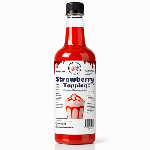 Strawberry Milkshake Syrup & Dessert Topping for Thickshakes, Sundaes & Drinks
