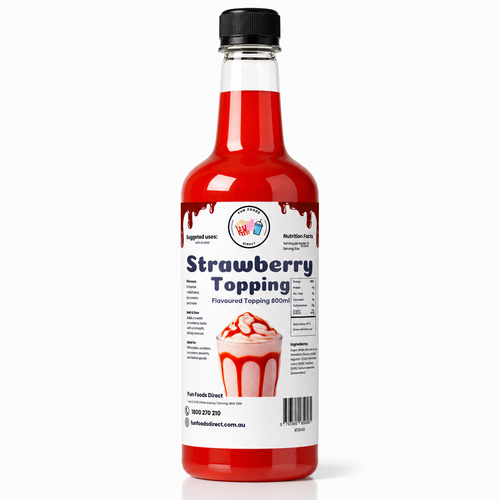 Strawberry Milkshake Syrup & Dessert Topping for Thickshakes, Sundaes & Drinks