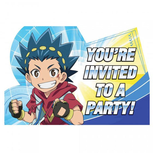 Beyblade Postcard Birthday Invitations