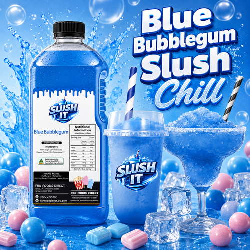 Blue Bubblegum Slushy 2L Bottle