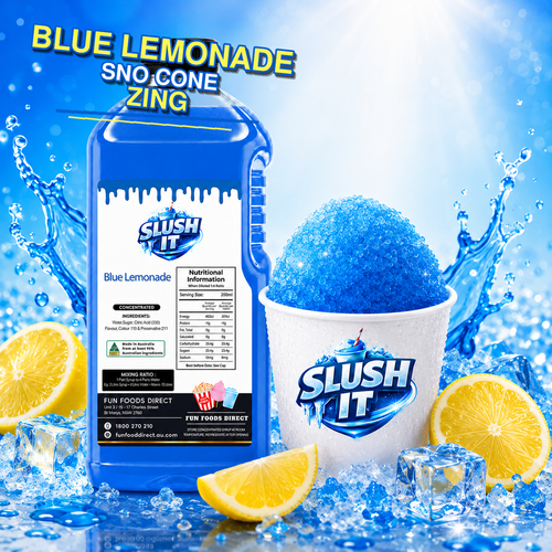 Blue Lemonade Sno Cone Bottle
