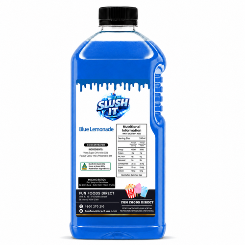 Blue Lemonade Sno Cone Bottle