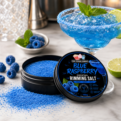 Blue Raspberry Cocktail Rimming Salt 100g | Sweet & Tangy Blue Cocktail Garnish