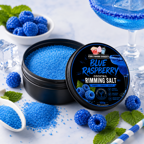 Blue Raspberry Cocktail Rimming Salt 100g | Sweet & Tangy Blue Cocktail Garnish