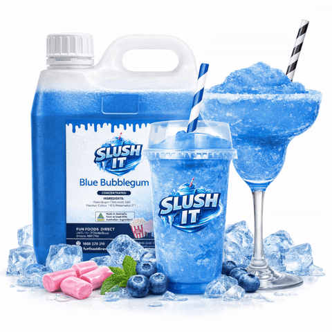 Kids Party Slushy Bundle Pack – Blue Bubblegum, Red Raspberry & Pink Lemonade