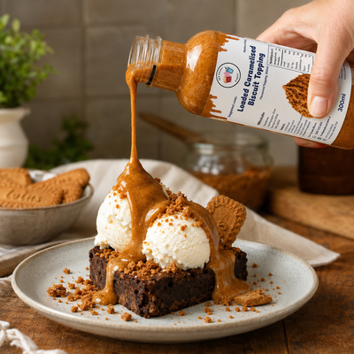 Loaded Caramelised Biscuit Premium Milkshake Syrup & Dessert Topping for Thickshakes, Sundaes & Drinks