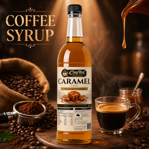Caramel Syrup Premium Range 800mL | Rich Buttery Caramel Café Syrup