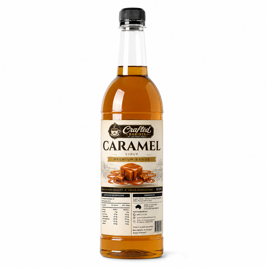 Caramel Syrup Premium Range 800mL | Rich Buttery Caramel Café Syrup