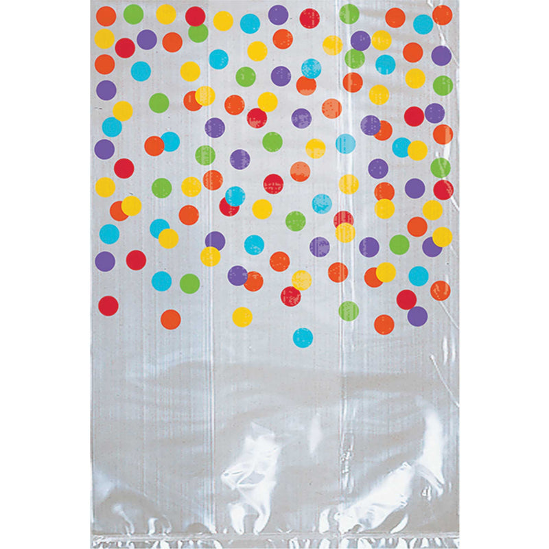 Cello Party Bags Coloured Dots Lolly Treat