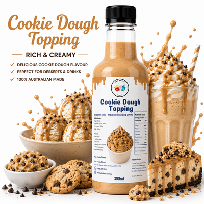 Cookie Dough Premium Milkshake Syrup & Dessert Topping for Thickshakes, Sundaes & Drinks