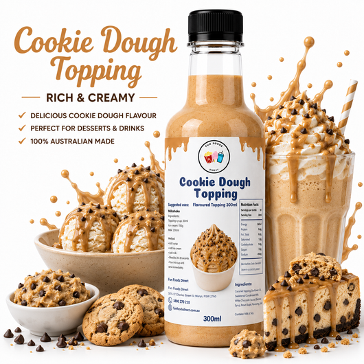 Cookie Dough Premium Milkshake Syrup & Dessert Topping for Thickshakes, Sundaes & Drinks
