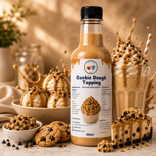 Cookie Dough Premium Milkshake Syrup & Dessert Topping for Thickshakes, Sundaes & Drinks