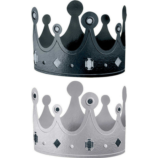 Crowns Black & Silver- Foil Glitter