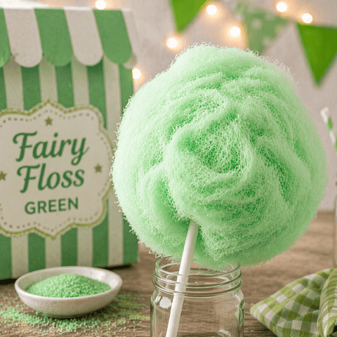 Premium Green Fairy Floss Sugar Ready to use