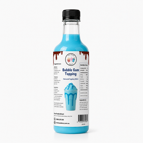 Bubble Gum Milkshake Syrup & Dessert Topping for Thickshakes, Sundaes & Drinks