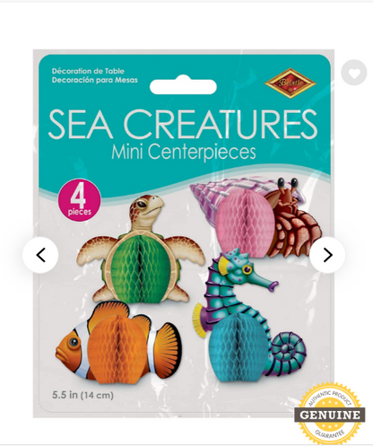 Mini Sea Creatures Honeycomb Centrepieces