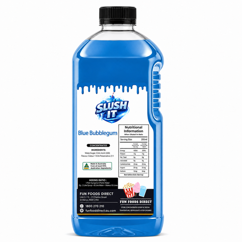 Blue Bubblegum Slushy 2L Bottle