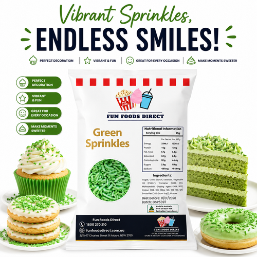 Green Topping Jimmies Sprinkles