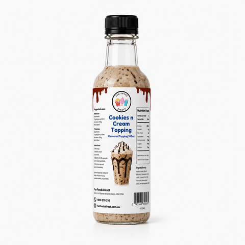Cookies N Cream Milkshake Syrup & Dessert Topping for Thickshakes, Sundaes & Drinks