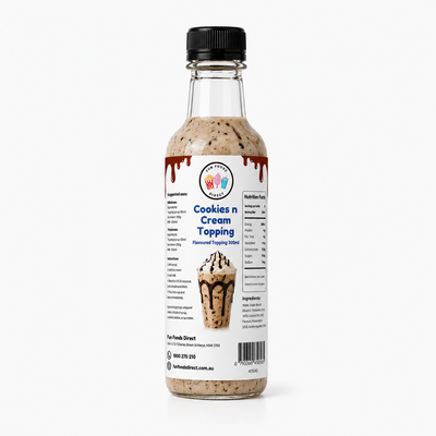 Cookies N Cream Milkshake Syrup & Dessert Topping for Thickshakes, Sundaes & Drinks