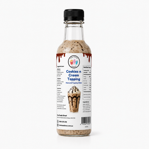 Cookies N Cream Milkshake Syrup & Dessert Topping for Thickshakes, Sundaes & Drinks