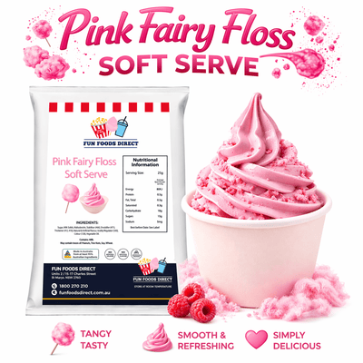 Pink Fairy Floss Soft Serve Mix – Premium Cotton Candy Flavour