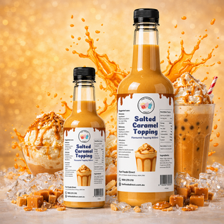 Salted Caramel Milkshake Syrup & Dessert Topping for Thickshakes, Sundaes & Drinks