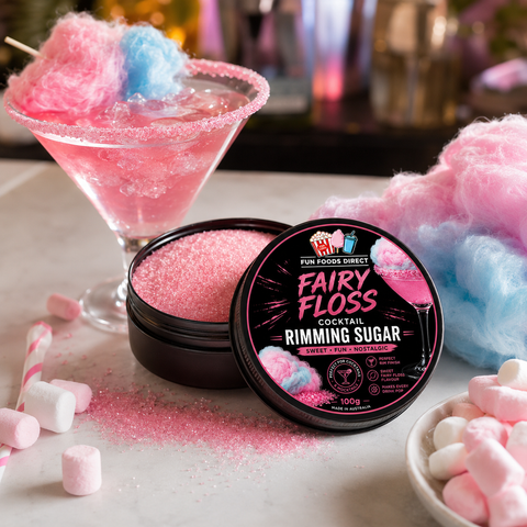 Fairy Floss Cocktail Rimming Sugar 100g | Sweet Cotton Candy Cocktail Garnish