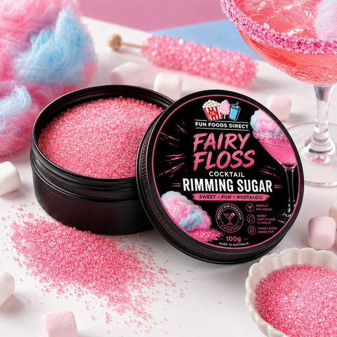 Fairy Floss Cocktail Rimming Sugar 100g | Sweet Cotton Candy Cocktail Garnish