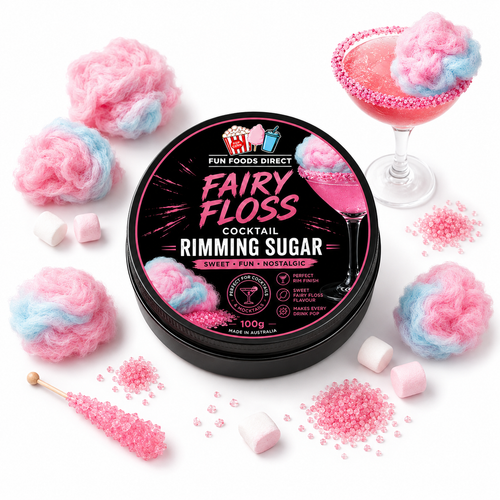 Fairy Floss Cocktail Rimming Sugar 100g | Sweet Cotton Candy Cocktail Garnish